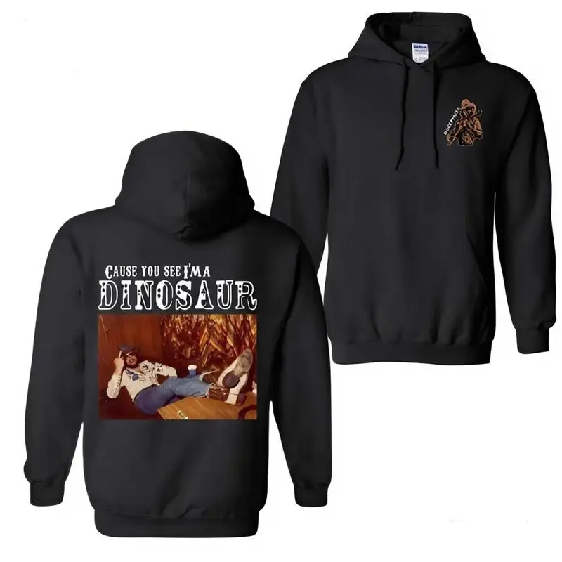 Cause You See I'm A Dinosaur Hoodie, Retro Western T-Shirt, Southern Boho Hippie Hoodie, Funny Cowboy Gift,Country Music Hoodie