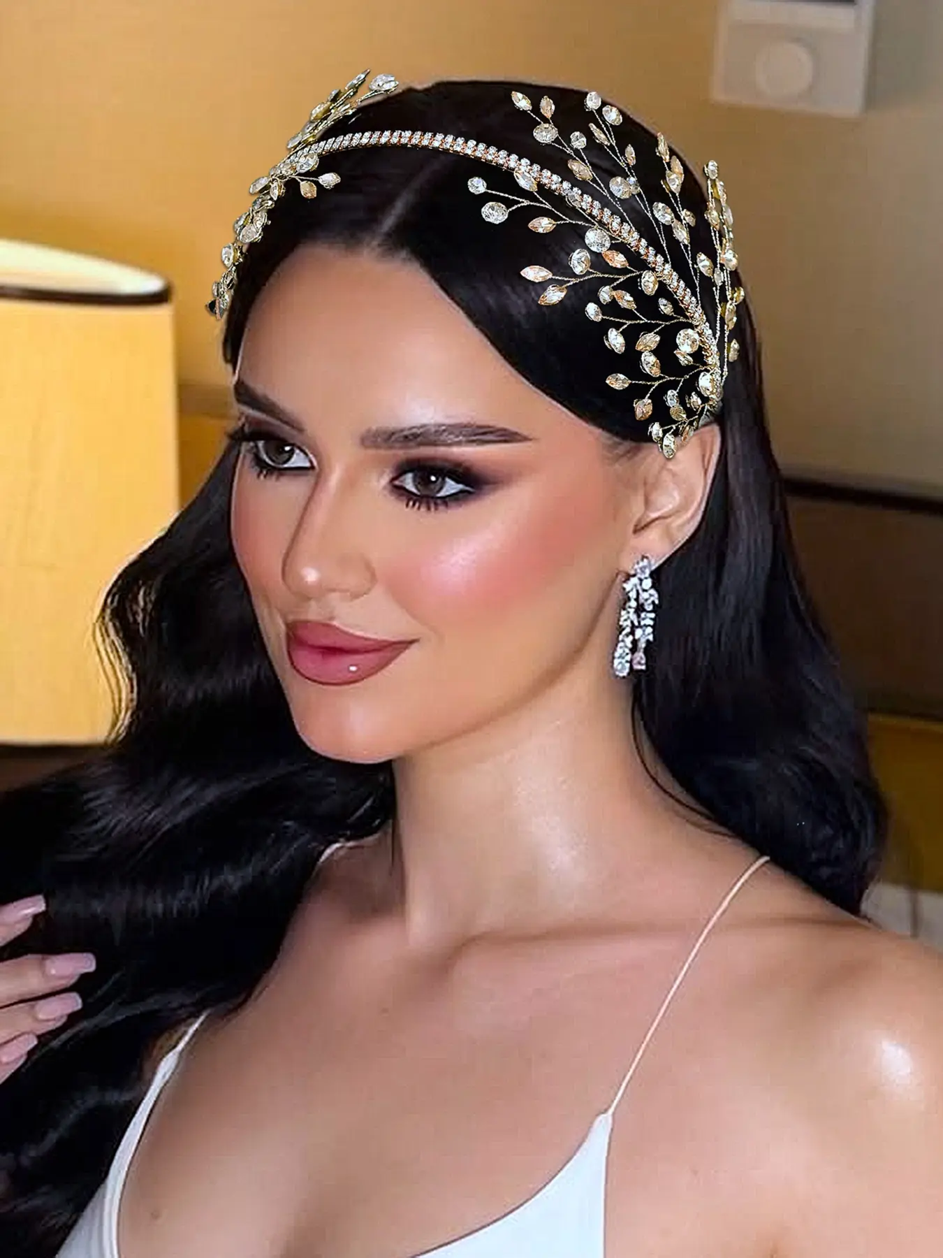 Luxurious Rhinestone Hair Clip Fashion Holiday Accessory, Elegant Wedding Bride Party Dance Celebration Headpiece for Women, Wedding Hair Accessories