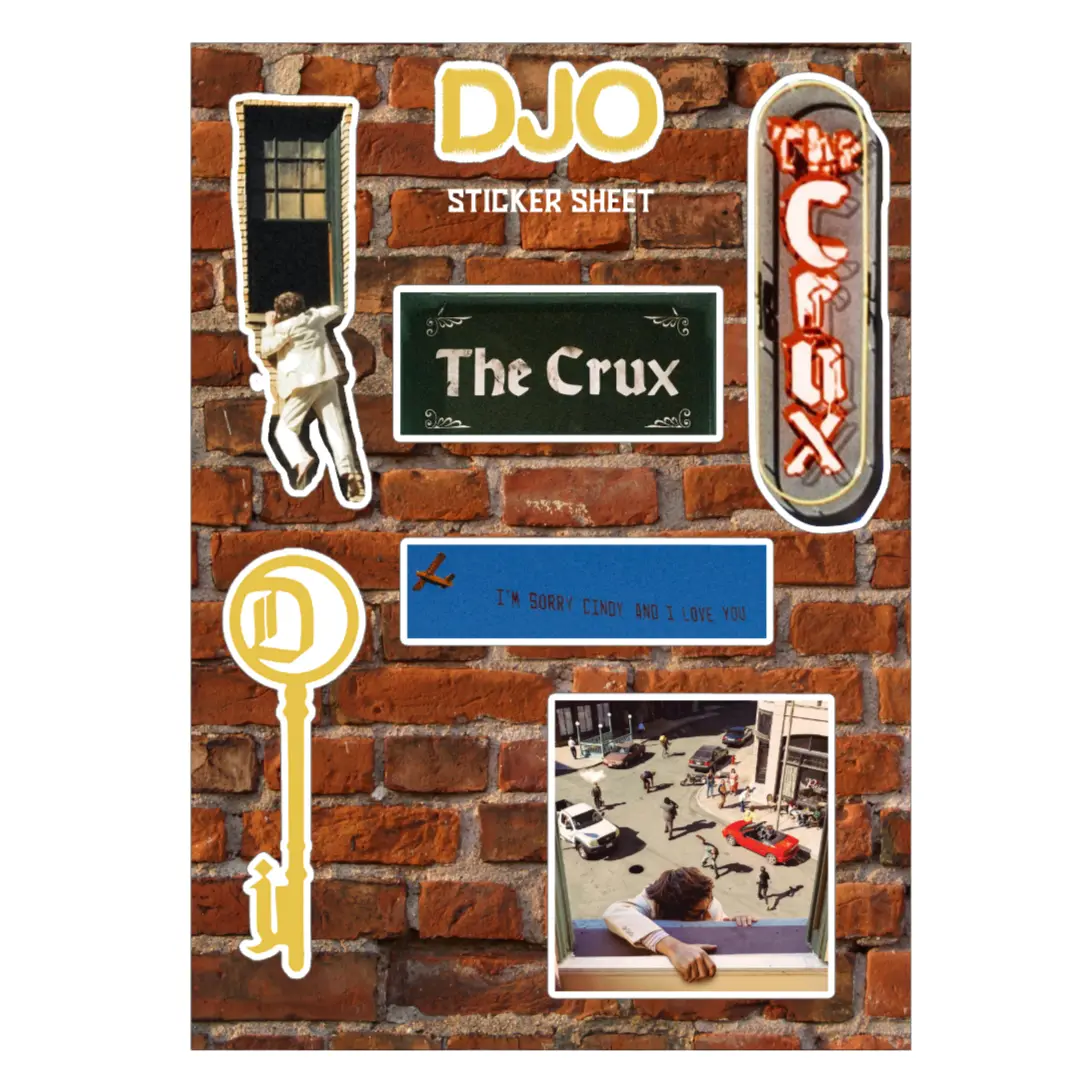 DJO Sticker Sheet: The Crux, Joe Keery, Retro Band Stickers
