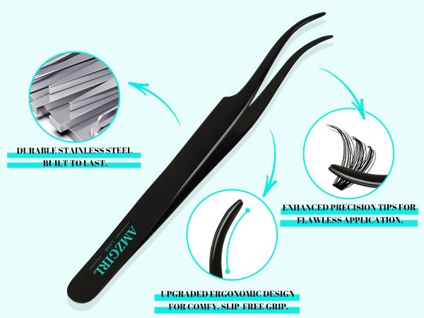 【Buy One Get One Free】AMZGIRL LASH 320 Clusters DIY Cluster Lash Extension Kit - Waterproof, Bond & Seal, 30D+40D Eyelashes, Makeup Cosmetic