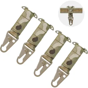 Tactical Gear Clip T-Mount MOLLE Webbing Belt Clip with HK Hook for Backpack Vest Accessories
