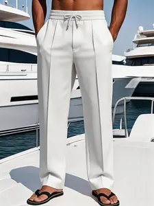 Plus Size Men's Casual Pants, All Season Wear, Fashionable Straight Leg, Business Casual, Perfect Office, Ideal Gift for Plus Size Men