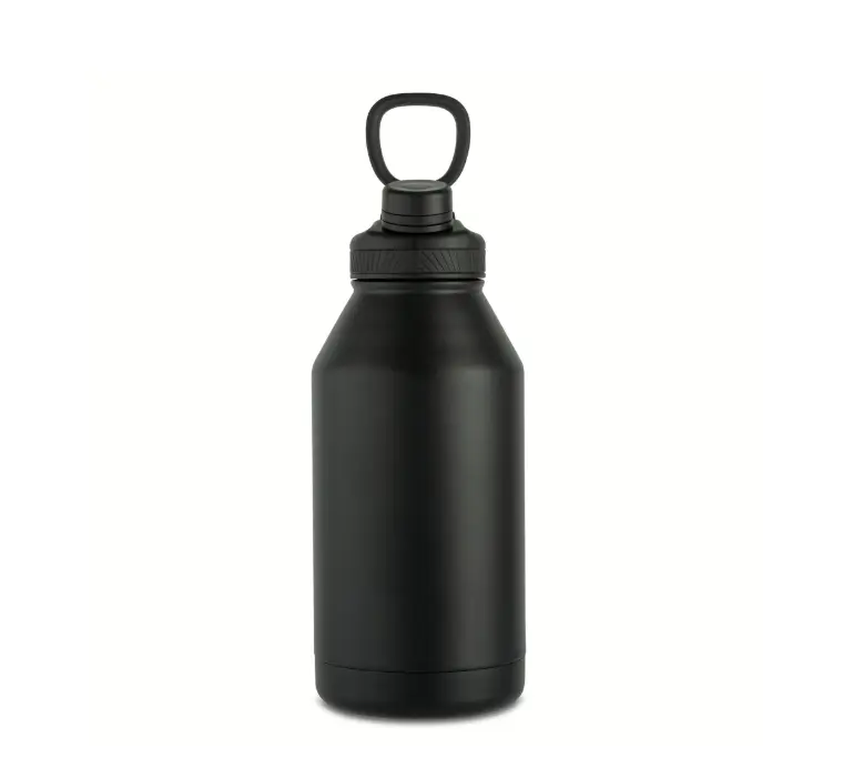 Stainless Steel Water Bottle 64oz Black Drinkware Flasks for Everyday Use