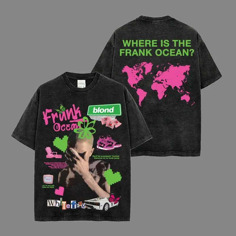 Frank Ocean Blond Shirt Premium 100% Cotton Acid Wash T-Shirt, Lonny Breaux Shirt, Christopher Francis Ocean Shirt, Blonded Shirt, Hiphop Merch, Streetwear Y2k Shirt ,Rap Fan Merch