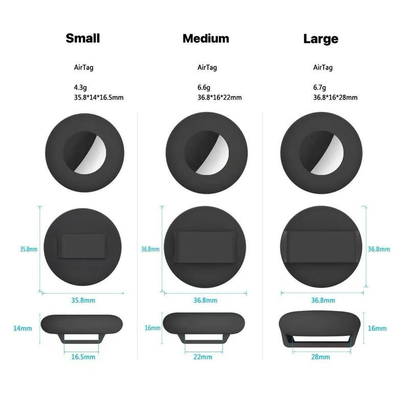 Airtag Anti-Loss Cat Dog Collar with Bell Reflective Kitten Collar with Apple AirTag Holder and Cat Bell 0.4-inch width lightweight design Secure buckle fits both male and female cats Pet accessory gift (Black) gps