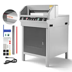 【DealsForYouDays】VEVOR Electric Paper Cutter, Heavy Duty Metal Paper Cutter Machine, 17.72 inch Cutting Width, 1.57 inch Cutting Thickness, Electric Guillotine Trimmer with Infrared Function and Spare Blade