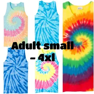 New Handmade 100% Cotton Tie Dye Tank Tops - Adult Small to 4XL Sizes