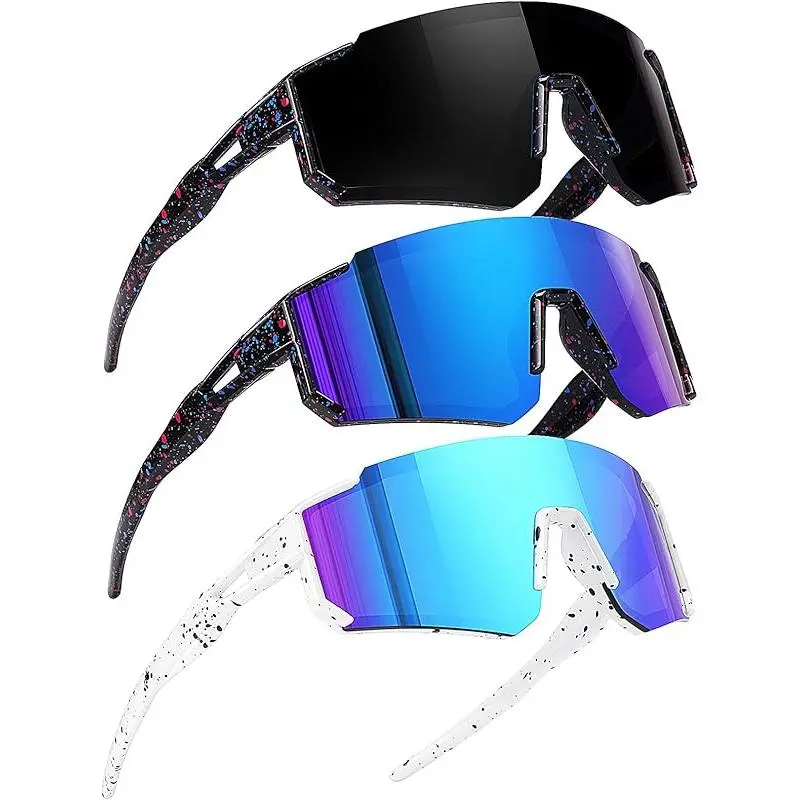 Kids' Wraparound Sports Outdoor Sunglasses for Boys & Girls, Lightweight Durable Frame with 100% UV400 Protection for Baseball, Cycling, Softball, Lightweight Frame, Uv400 Shield, Kids Outdoor Play