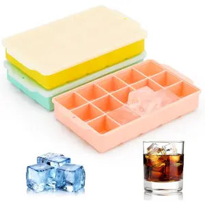 Tray, Ice Tray for Freezer with Lid, 3 Pack  Trays for Freezer with 45 Flexible Easy Release Ice Trays