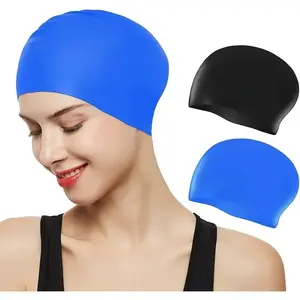 Long haired swimming cap - Durable silicone swimming cap that provides safe waterproof protection (men/women/adults/teenagers)RAIMENTRY