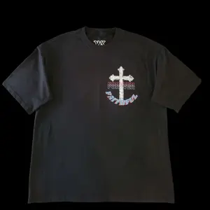 "Forever Faithful" Tee - Black or White Crew Neck with Bold Graphic, Drop Shoulders, 100% Combed Cotton, Comfortable Fit, Crewneck,  Menswear