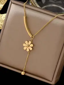 Flower Design Pendant Necklace for Women, Fashion Jewelry for Party, Daily Clothing Decor, Trendy All-match & Exquisite Jewelry for Birthday Gift