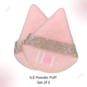 ILÈ Powder Puff – Set of 2 (Rhinestone Edition)