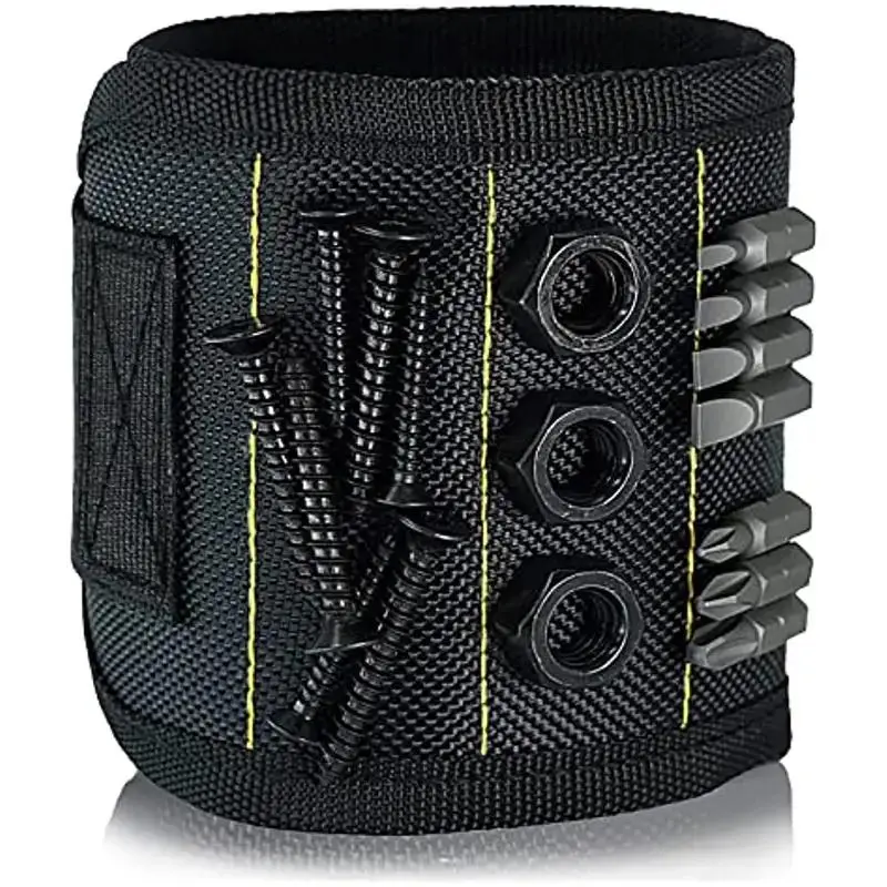 Magnetic Wristband, Multifunctional Magnetic Wrist Tool Bag, Tool Organizer for Holding Screws, Nails, Drilling Bits, Perfect Gift for Handymen, Men,