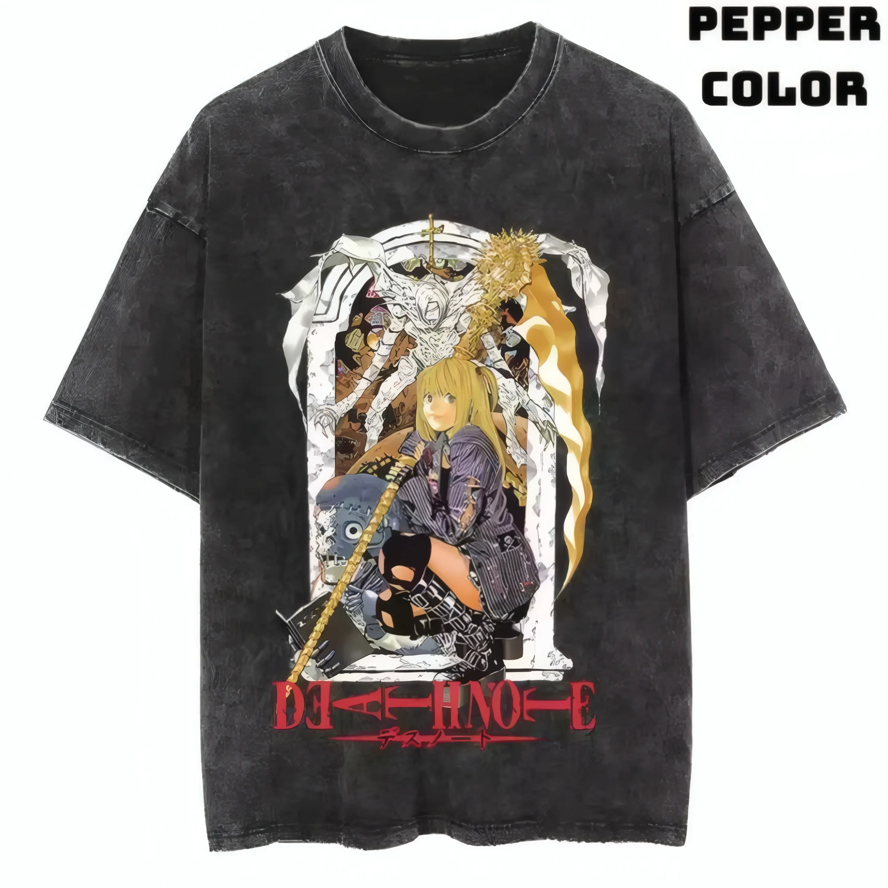 Trendy Y2K TikTok Oversized Tee - Death Note Anime Streetwear 