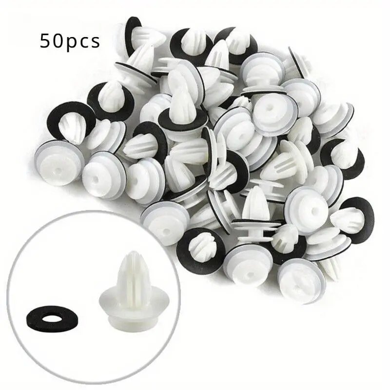 50pcs/Bag For BMW E34 E36 E38 E39 E46 M3 M5 Z3 X5 Door Panel Clips With Seal Ring car clips, Car Accessory, Automotive Accessories