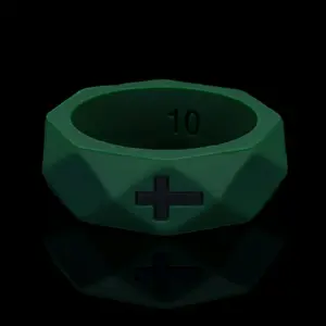 Gemvius Forest Green Faith Ring - High Quality Silicone - Extreme Durability - Ultra Comfort - Active Lifestyle