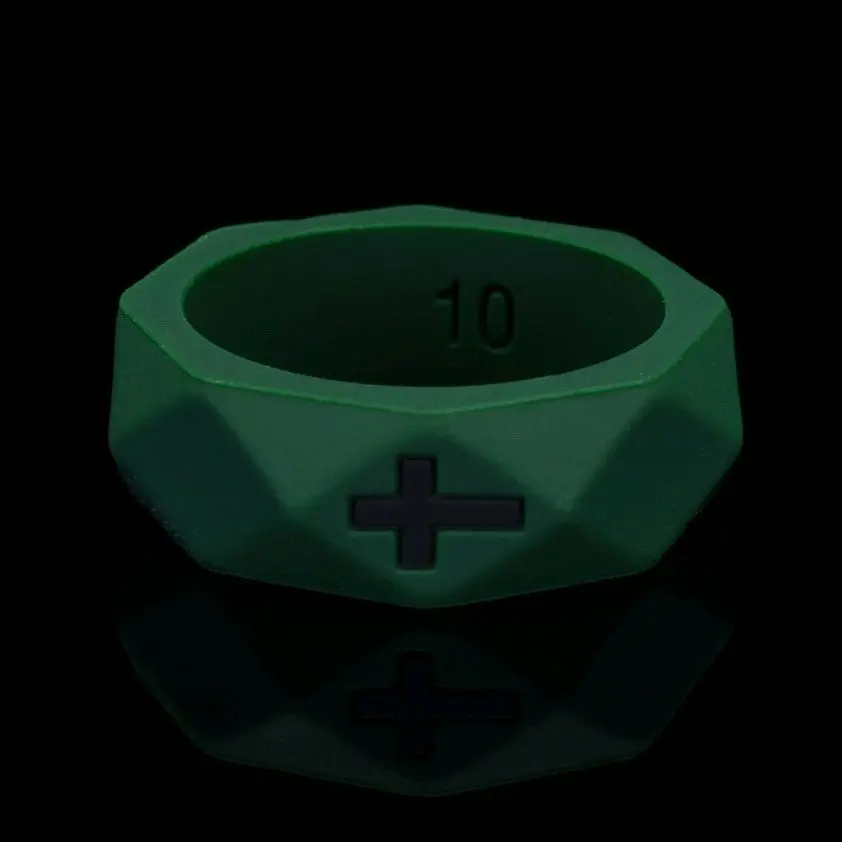 Gemvius Forest Green Faith Ring - High Quality Silicone - Extreme Durability - Ultra Comfort - Active Lifestyle