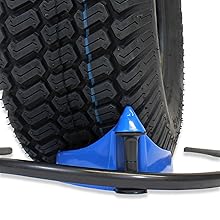 Hose Guide – 4pcs Plastic Hose Roller for Cars, Trucks & Motorcycles - Car Wheel Rolling System Tool Preventing Stucking and Snagging Under Tires (Blue)