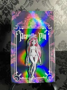 'Dolly' 2.5" acrylic pin