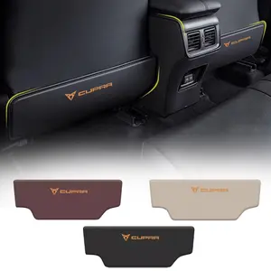 PU Leather Car Seat Back Protector Mat Prevent Dirty Anti Kick Pad For Cupra Raval Born Leon Formentor Ateca Terramar Car Accessories Car Essentials