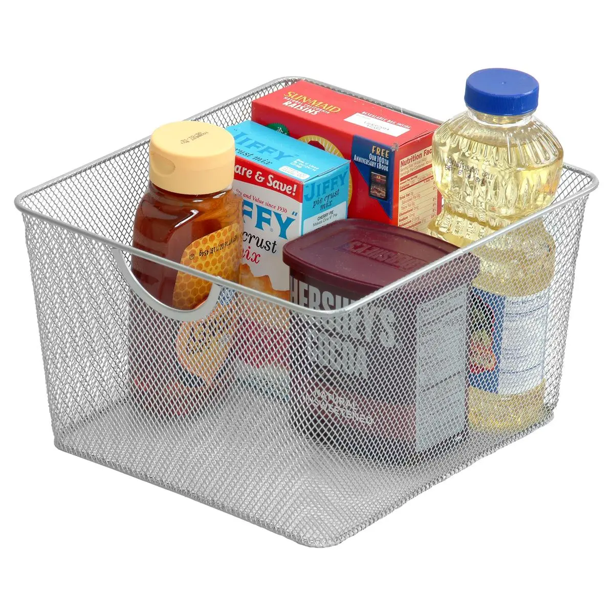 YBH Home 1599 Storage Basket, 10x8.5 Inch Home Organiser for Closet Shelf Organization