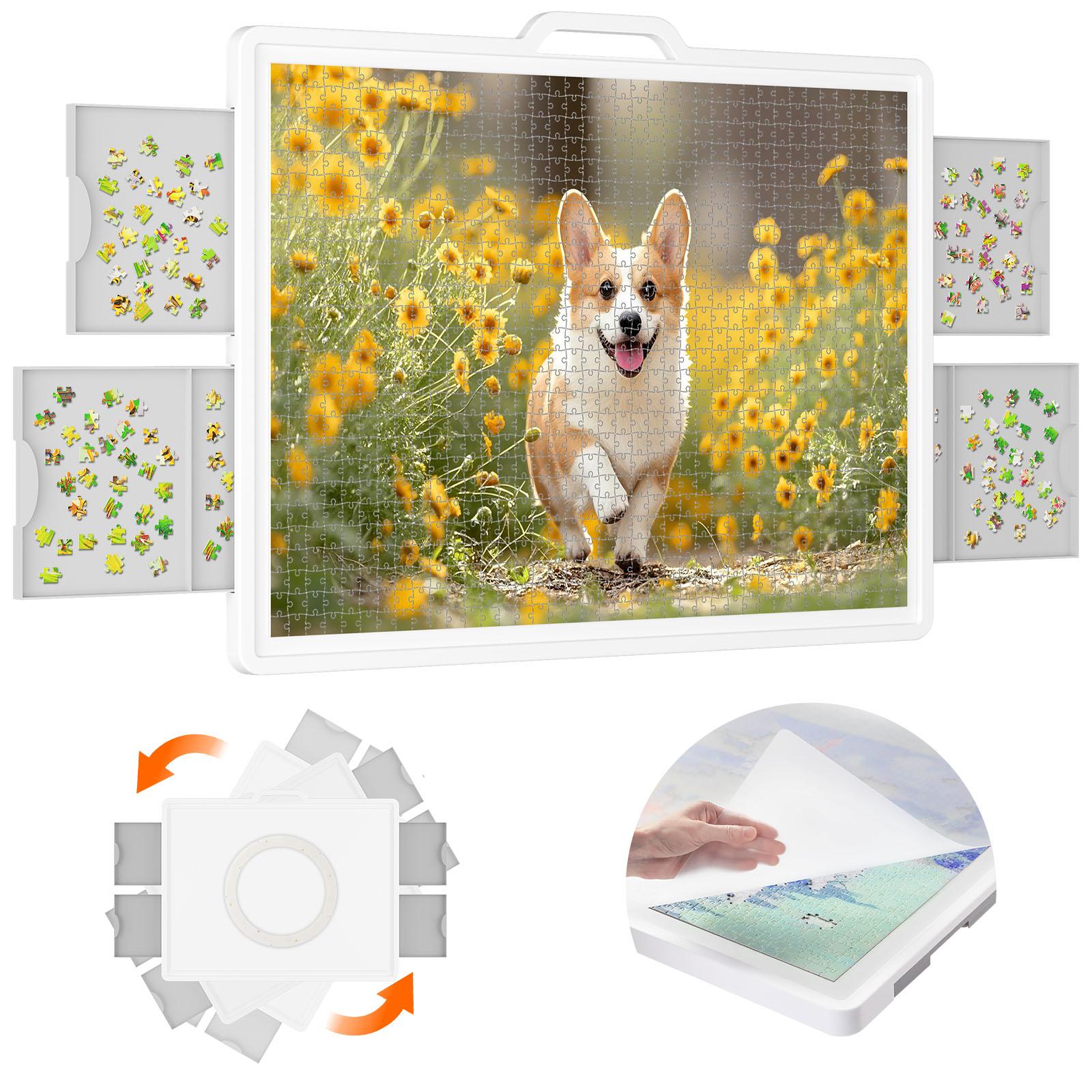Lifewit 1500-Piece Jigsaw Puzzle Board with Drawers – Multiple Options: Rotating, Tilting, Adjustable Height, Ideal Gift for Puzzle Lovers Lifewit 1500-Piece Jigsaw Puzzle Board with Drawers – Multiple Options: Rotating, Tilting, Adjustable Height, Ideal Gift for Puzzle Lovers