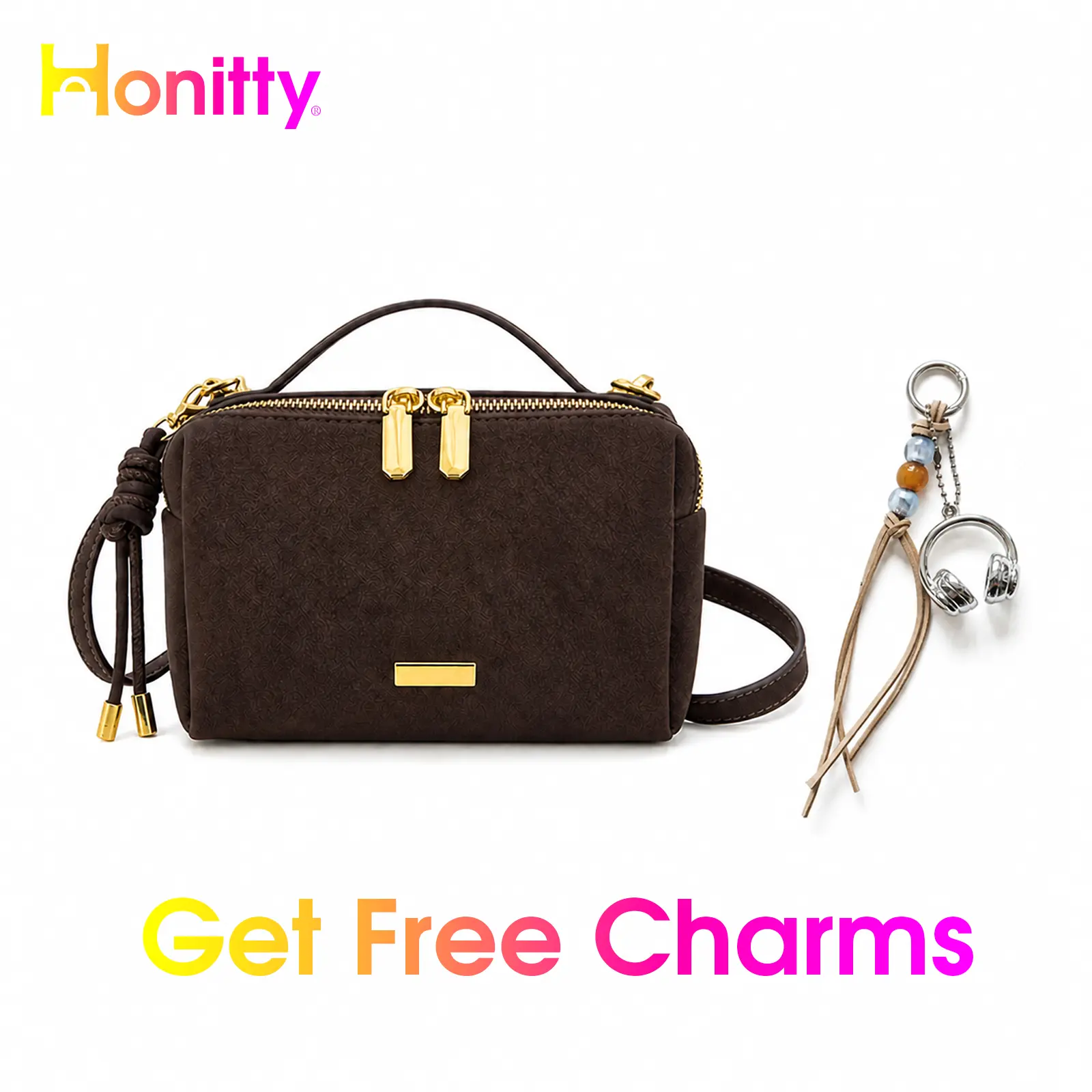 Women's Plain Suede Handbag with Guard, Black Stylish Design, Gold Hardware, Adjustable Strap, Laces for Everyday Use