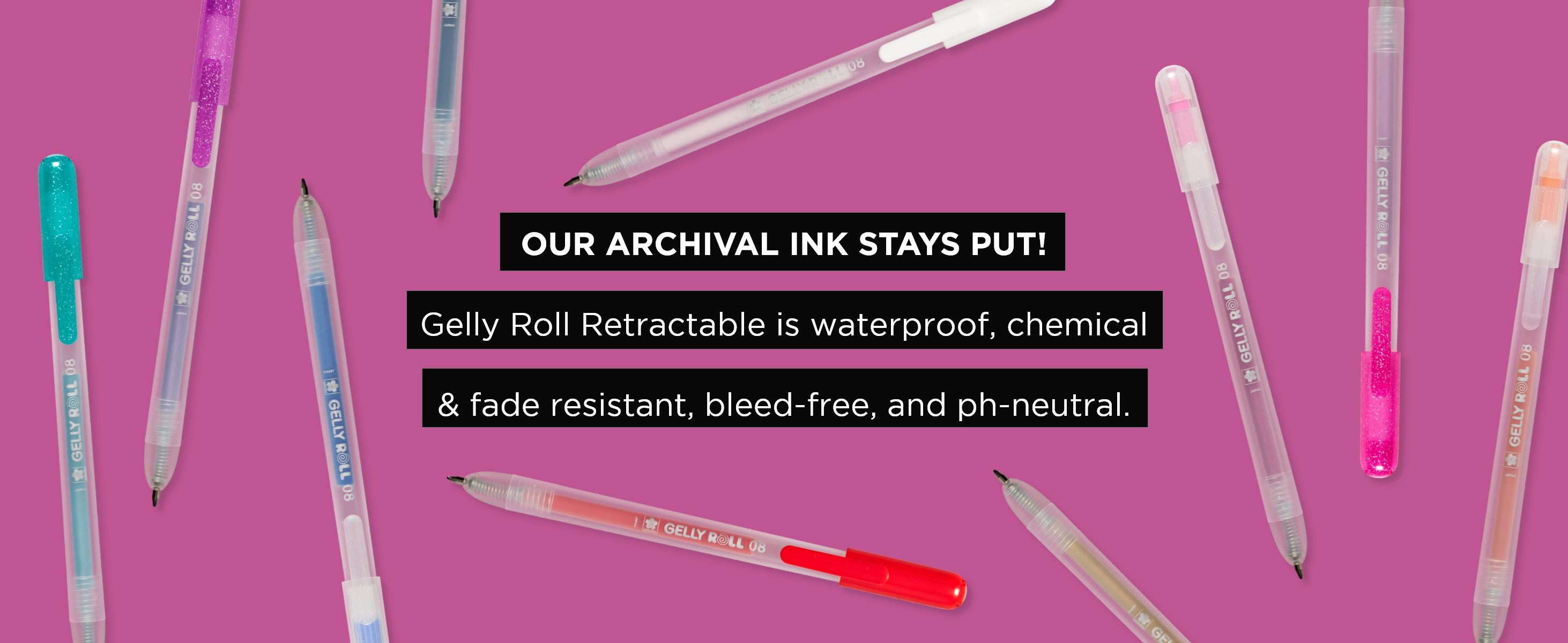 SAKURA Gelly Roll Retractable 25 Piece Gift Set: 24 Pens + 1 Pen Case