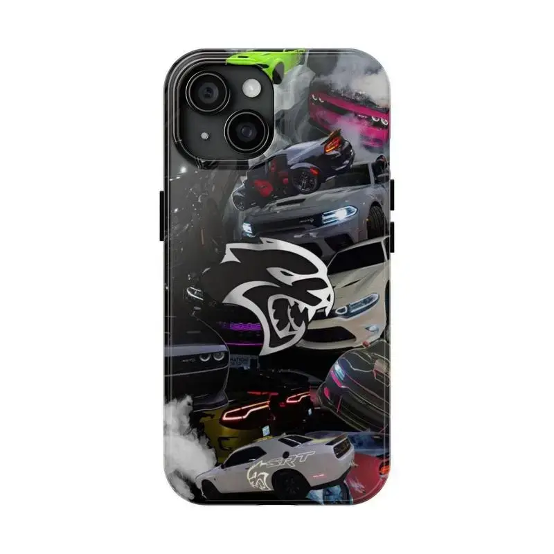 Hellcat Redeye SRT Tough Phone Case, Shockproof Drop Protection for iPhone 11 12 13 14 15 16 17 Pro Max Plus