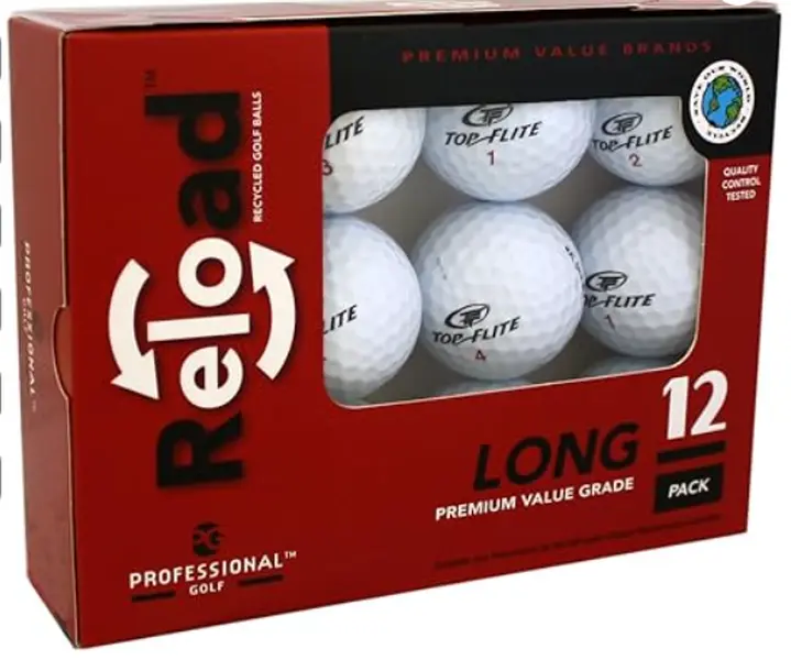 Refinished Golf Balls, 12-Pack - Standard Grade Recycled Balls for Practice and Golf Play with Performance Equal to New