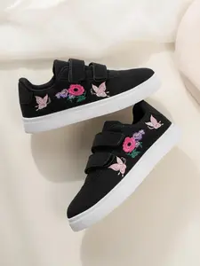 Casual Sports Shoes, Canvas Sneakers, Embroidered Skateboarding Shoes Outdoor, Toddler Girls Soft Sole Athletic Shoes, Casual Low Top, Casual Trainer Shoes