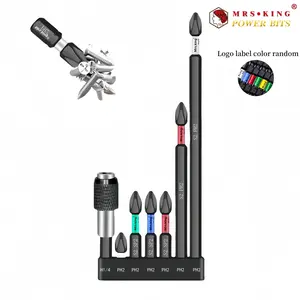 7-Piece High Hardness Cross Screwdriver Set with Ph2 Impact Insert Bits, Metal Screwdrivers with Hex Handle, Non-Slip and Strong Magnet, Magnetic Screwdriver Tools