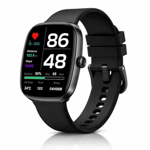 2026 New Fitness Smartwatch AMOLED HD Display, Bluetooth Answer Call & Instant Message Push, 100+ Workout Modes, Real-time Heart Rate SpO2 Sleep Health Detection, Long Lasting Battery Touch Screen Smart Wearable Watch Black