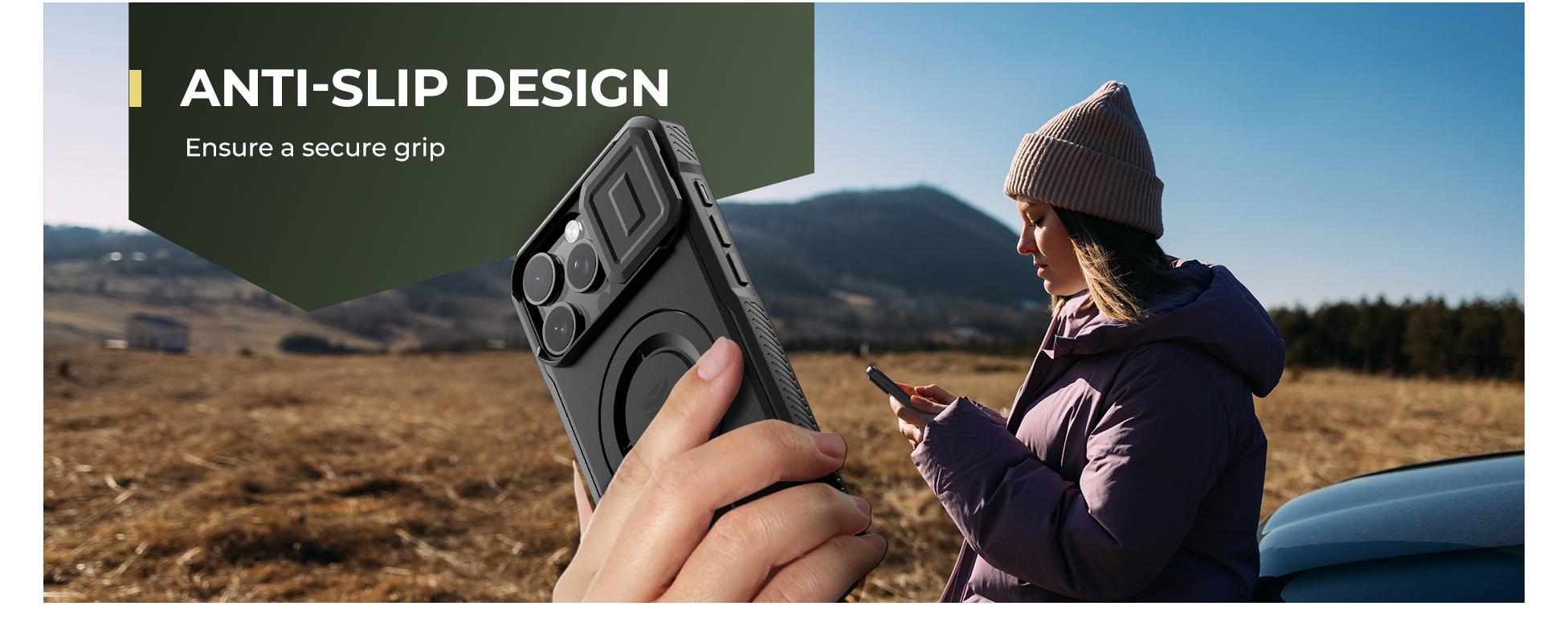 Dexnor for iPhone 16 Pro Max Case with Slide Camera Cover & Adjustable Kickstand, Magnetic Rugged Shockproof Bumper Cases Heavy-Duty Magnetic Protective Cover