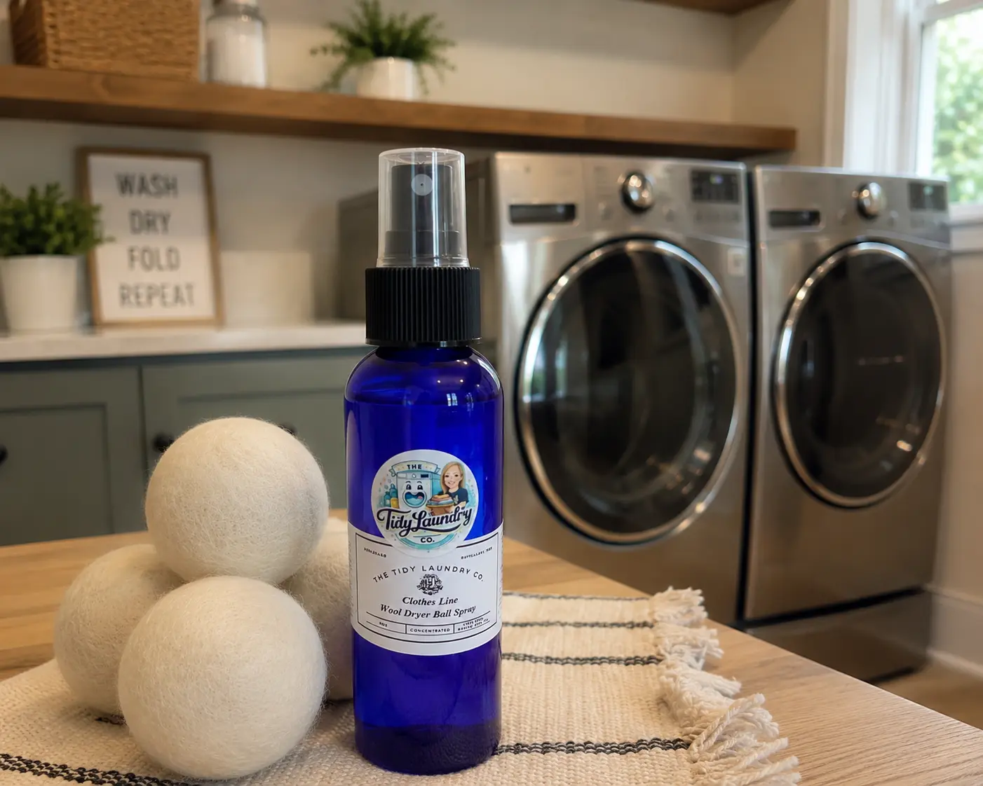 Natural Dryer Ball Spray - 4oz Made-to-Order Laundry Accessory for Home Laundry Use
