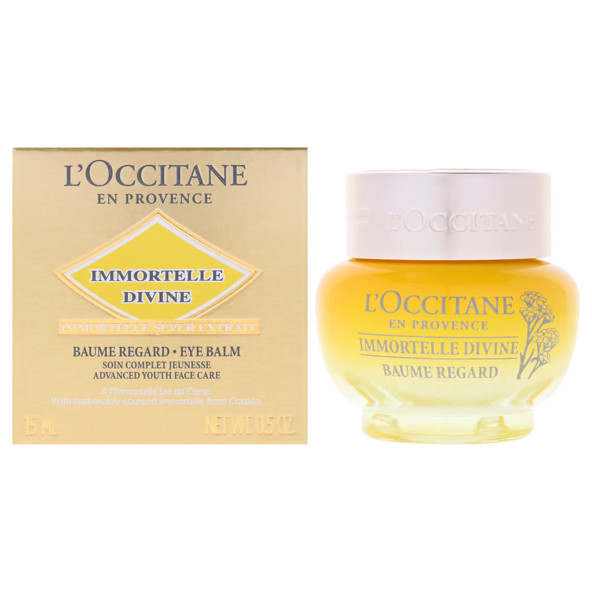 Immortelle Divine Eye Balm by LOccitane for Unisex - 0.5 oz Balm