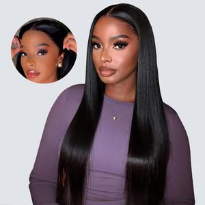 [13x6 GLUELESS WIG] Megalook Straight 13x6 Transparent Lace Front Wigs Human Hair Pre-everything Glueless Wig 220% Density Natural Hairline Beginner Friendly