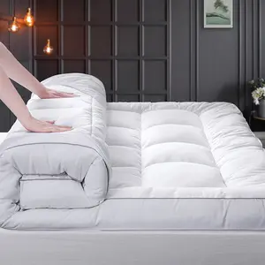 HYPREST Gift Extra Thick Mattress Topper , Pillow Top Mattress Topper Overfilled 1300 GSM Down Alternative 8-24" Deep Pocket，Deals for You Days
