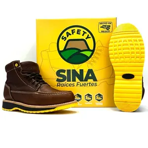 Silver Bull Handcrafted Classic Moc Toe Comfort Work Boot Slip Resistant Goodyear Welt Anti-Fatigue Dual Density Brown Sina D-11 Footwear Leather