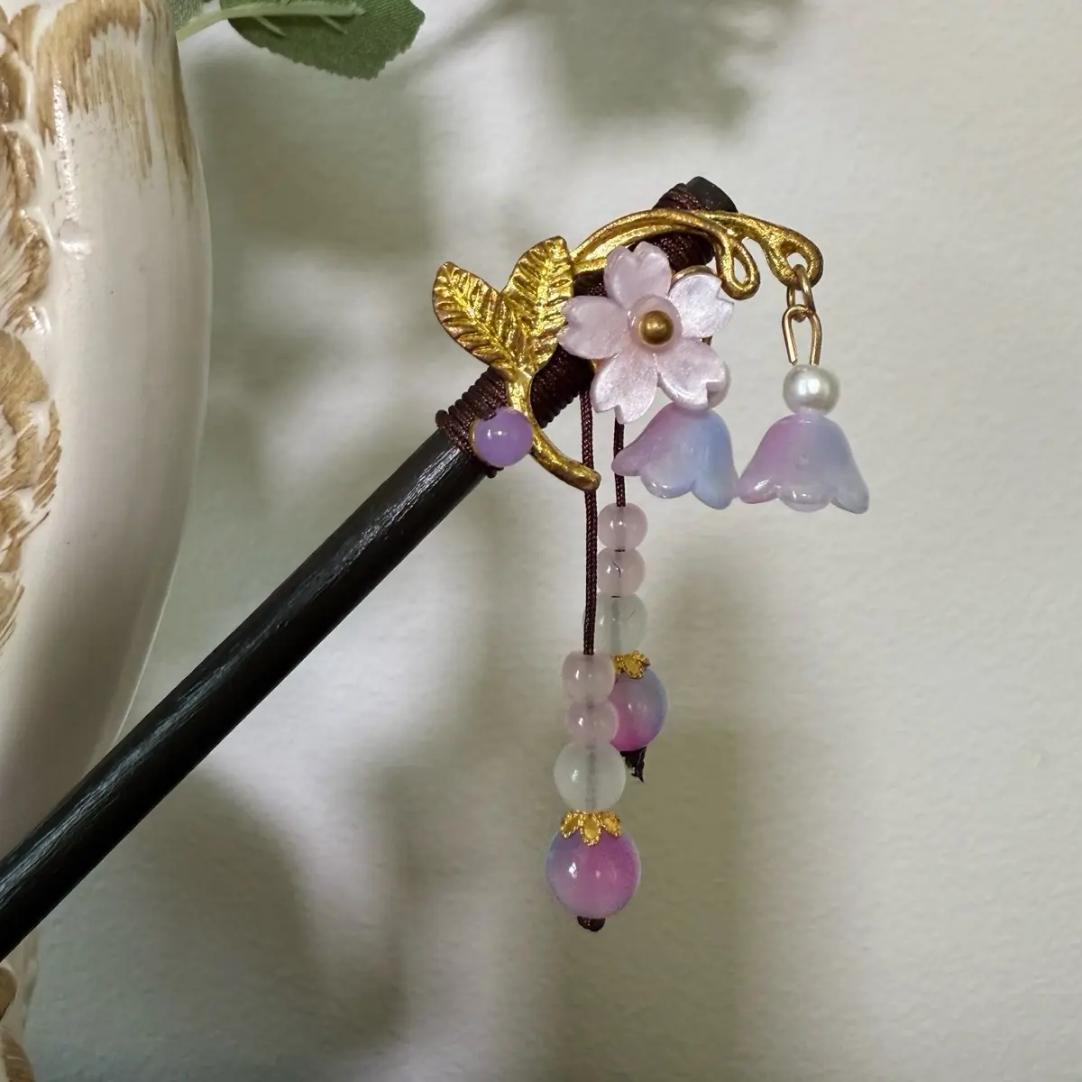 8pcs Wooden Hair Sticks Floral Bead Pendants Traditional Japanese Hair Accessori Amazon.com : Lawie 8 Pack Wooden Hair Sticks Wood Chinese  main image 3