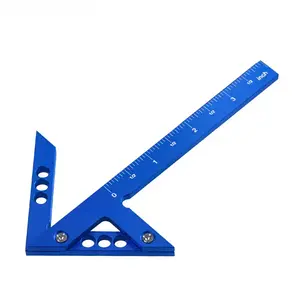 Aluminum Imperial Circle Center Positioning, 45/90 Degree Positioning Ruler, Right Angle Positioning, Centerline Positioning, Multi-Function Arrow Ruler, High-Precision Measuring Ruler