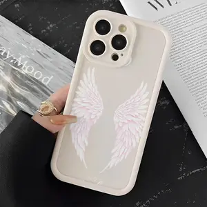 Angel Wings Design Case for iPhone X XR XS 11 12 13 14 15 16 Pro Max Plus Protective Cover Protection Casing