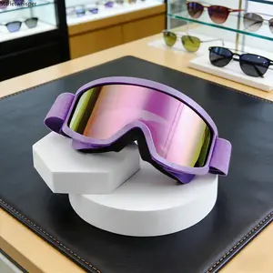Colorful Reflective Lens Breathable Ski Goggles, HD Anti-Fog & Windproof Snow Glasses with Soft Cotton Padding, Ideal for Snowmobiling, Off-Road & Winter Outdoor Sports