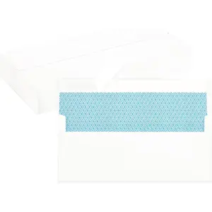 50 Pack #10 Business Envelopes, White Self Seal Standard Letter Size Mailing Envelopes 4 1/8 x 9 1/2 Inch for Checks Invoices Statements Birthday Graduation Wedding