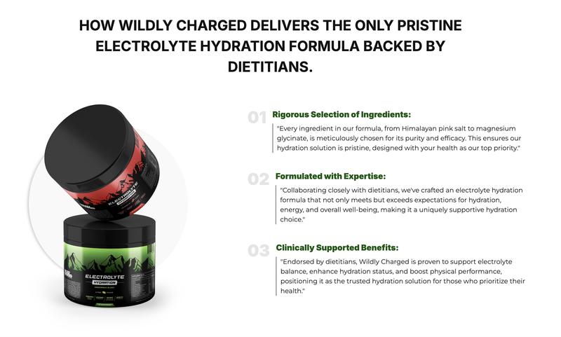 Wildly Charged Premium Electrolyte Hydration Powder | Endurance 4 Refreshing Flavors | Fitness Electrolyte Drink Mix | 80-90 Servings | Natural Ingredients