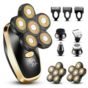 Head Shavers for Bald Men Rotary Electric Razor Cordless Shaver for Men Multifunctional Electric Razors for Bald Men Waterproof Mens Head Razor Rechargeable Razors for Bald Man