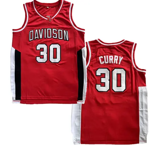 Men's #30 SC Davidson University Curry Embroidered Stitched Number Sporty Fitness Jersey, Classic Fit Sports Clothing, Bold Print Athletic Top, Breathable Sweat-Absorbing 30 Jersey Pride Wear, S-2XL Sizes