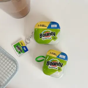 Creative Chef Paper Towel AirPods Case, Protective Cover for AirPods 4/3/2/1, Compatible with Apple Pro Earphones, Wireless Bluetooth-compatible Generation 3, Durable Protection