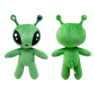 15/34CM Green AIien Kawaii Plush Toys Cute Soft Stuffed Cartoon Anime Dolls